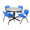 Cain Cain Round Table & Chair Set, Wood, Metal, Plastic Top, Maple TB48RNDPL47BE - alternate 1